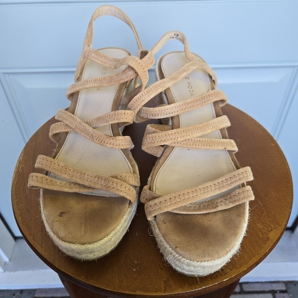 Pelle Moda Kortez Espadrille Wedges Tan - Picture 2 of 6